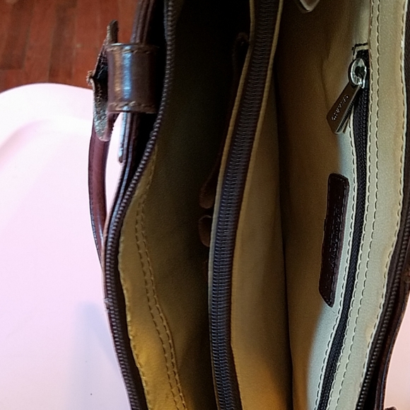 CHIARUGI Leather Hand Bag Brown Satchel  Shoulder - Picture 5 of 8